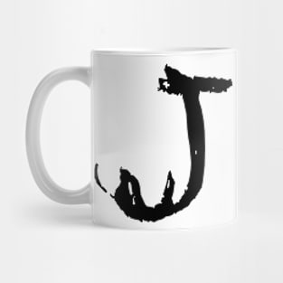 Dark and Gritty Letter J from the ALPHABET Mug